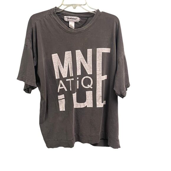 Matinique Mens Size XL Gray Graphic Tee Tattered Distressed Streetwear - Picture 1 of 5